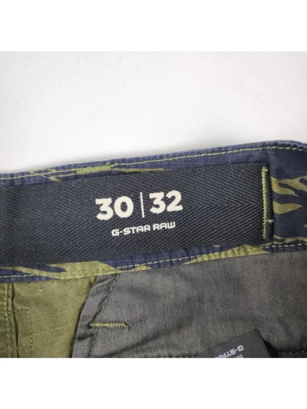 G Star RAW Pants Mens 30x32 Tiger Camo 3D Tapered Cargo 2.0 Vintage Ripstop NWT